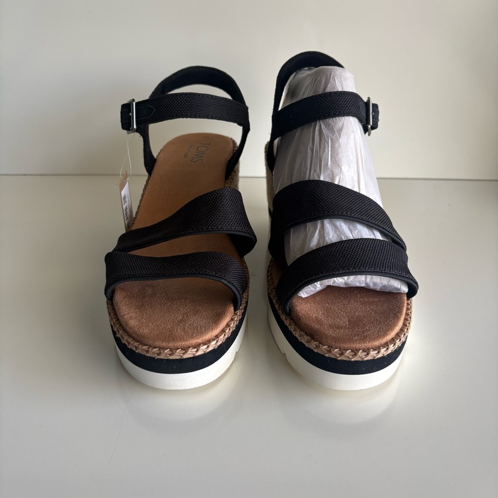NIB Toms Darya Platform Wedge Sandal Size 10 - Picture 2 of 8